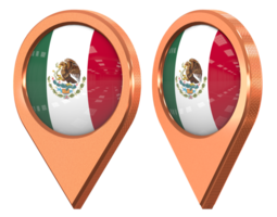 Mexico Location Icon Flag, Isolated with Different Angled, 3D Rendering png