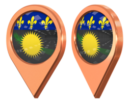 guadalupe ubicación icono bandera, aislado con diferente angular, 3d representación png