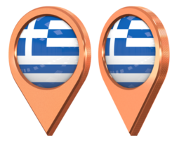 Greece Location Icon Flag, Isolated with Different Angled, 3D Rendering png