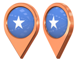 Somalia Location Icon Flag, Isolated with Different Angled, 3D Rendering png