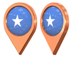 Somalia Location Icon Flag, Isolated with Different Angled, 3D Rendering png