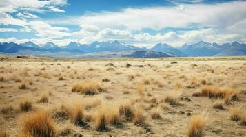 sky patagonian steppe arid ai generated photo