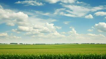 landscape iowa cornfields agricultural ai generated photo