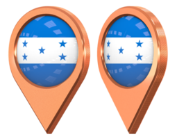 Honduras Location Icon Flag, Isolated with Different Angled, 3D Rendering png