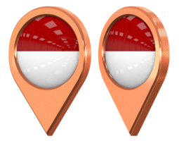 Monaco Location Icon Flag, Isolated with Different Angled, 3D Rendering png