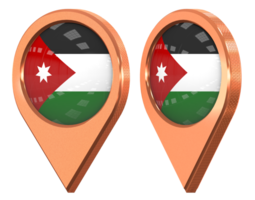 Jordan Location Icon Flag, Isolated with Different Angled, 3D Rendering png