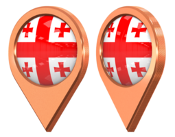 Georgia ubicación icono bandera, aislado con diferente angular, 3d representación png