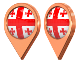Georgia Location Icon Flag, Isolated with Different Angled, 3D Rendering png