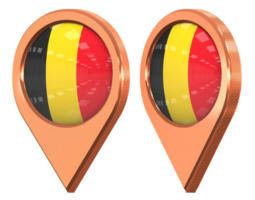 Belgium Location Icon Flag, Isolated with Different Angled, 3D Rendering png