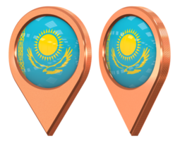 Kazakhstan Location Icon Flag, Isolated with Different Angled, 3D Rendering png