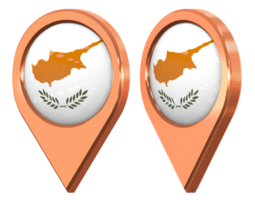 Cyprus Location Icon Flag, Isolated with Different Angled, 3D Rendering png