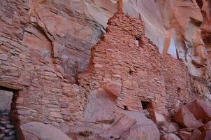 Cliff Dwellings Using the Face of a Red Rock Cliff photo