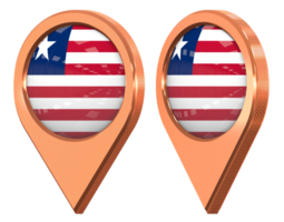 Liberia Location Icon Flag, Isolated with Different Angled, 3D Rendering png