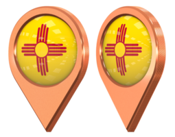 estado de nuevo mexico ubicación icono bandera, aislado con diferente angular, 3d representación png