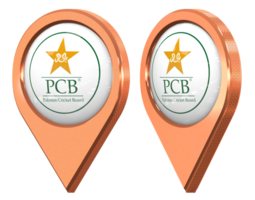 Pakistan Cricket Board, PCB Location Icon Flag, Isolated with Different Angled, 3D Rendering png