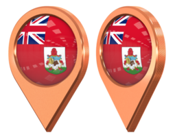Bermuda Location Icon Flag, Isolated with Different Angled, 3D Rendering png