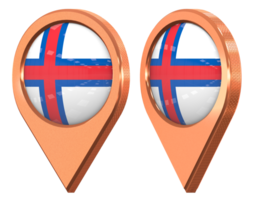 Faroe Islands Location Icon Flag, Isolated with Different Angled, 3D Rendering png