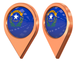 State of Nevada Location Icon Flag, Isolated with Different Angled, 3D Rendering png