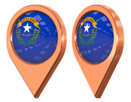 State of Nevada Location Icon Flag, Isolated with Different Angled, 3D Rendering png