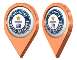 Guinness World Records Location Icon Flag, Isolated with Different Angled, 3D Rendering png