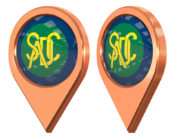 Southern African Development Community, SADC Location Icon Flag, Isolated with Different Angled, 3D Rendering png