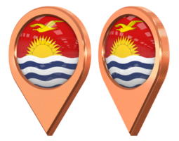 Kiribati emplacement icône drapeau, isolé avec différent incliné, 3d le rendu png