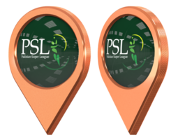 Pakistan Super League, PSL Location Icon Flag, Isolated with Different Angled, 3D Rendering png