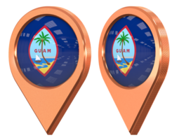 guam ubicación icono bandera, aislado con diferente angular, 3d representación png