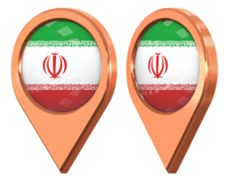 Iran Location Icon Flag, Isolated with Different Angled, 3D Rendering png