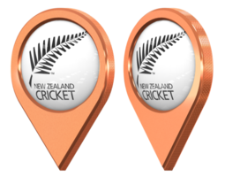 New Zealand Cricket, NZC Location Icon Flag, Isolated with Different Angled, 3D Rendering png