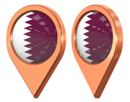 Qatar emplacement icône drapeau, isolé avec différent incliné, 3d le rendu png