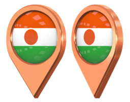 Niger Location Icon Flag, Isolated with Different Angled, 3D Rendering png