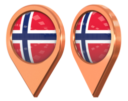 Norvège emplacement icône drapeau, isolé avec différent incliné, 3d le rendu png