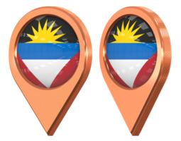 antigua e barbuda Posizione icona bandiera, isolato con diverso angolato, 3d interpretazione png