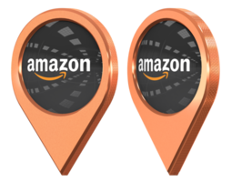 amazon ragnatela Servizi Posizione icona bandiera, isolato con diverso angolato, 3d interpretazione png