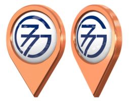 Group of 77, G77 Location Icon Flag, Isolated with Different Angled, 3D Rendering png