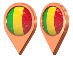 Mali Location Icon Flag, Isolated with Different Angled, 3D Rendering png