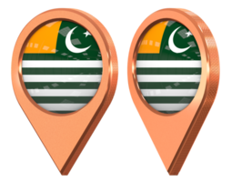 Azad Jammu and Kashmir, AJK Location Icon Flag, Isolated with Different Angled, 3D Rendering png