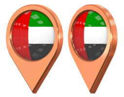 United Arab Emirates Location Icon Flag, Isolated with Different Angled, 3D Rendering png