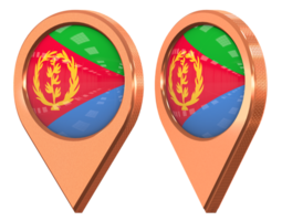 eritrea Ort Symbol Flagge, isoliert mit anders abgewinkelt, 3d Rendern png