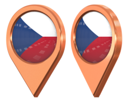 Czech Republic Location Icon Flag, Isolated with Different Angled, 3D Rendering png