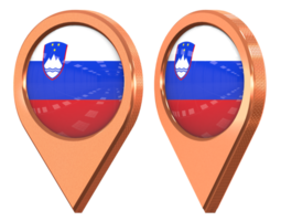 Slovenia Location Icon Flag, Isolated with Different Angled, 3D Rendering png