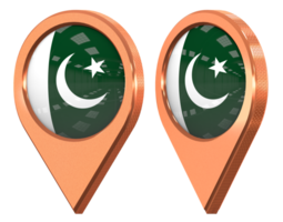 Pakistan emplacement icône drapeau, isolé avec différent incliné, 3d le rendu png