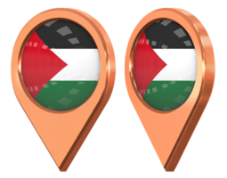 Palestine Location Icon Flag, Isolated with Different Angled, 3D Rendering png