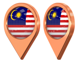 Malaysia Posizione icona bandiera, isolato con diverso angolato, 3d interpretazione png