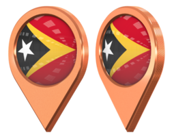 leste timor localização ícone bandeira, isolado com diferente angulado, 3d Renderização png