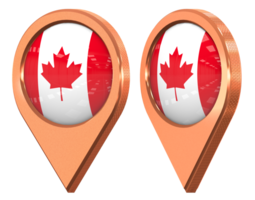 Canadá ubicación icono bandera, aislado con diferente angular, 3d representación png
