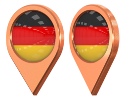 Alemania ubicación icono bandera, aislado con diferente angular, 3d representación png