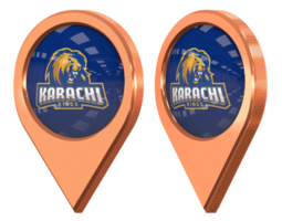Karachi Kings, KK Location Icon Flag, Isolated with Different Angled, 3D Rendering png