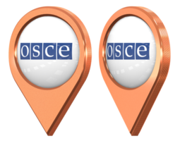 organização para segurança e co Operação dentro Europa, Osce localização ícone bandeira, isolado com diferente angulado, 3d Renderização png